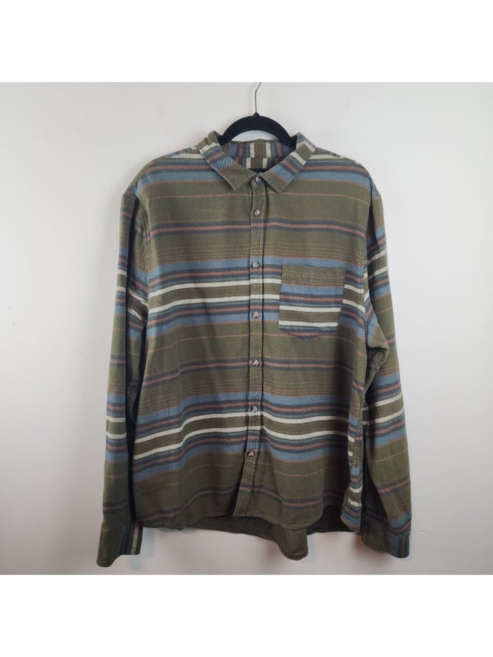 Cotton On Green Plaid Flannel Shirt sz XL men Soft Cottagecore long sleeve